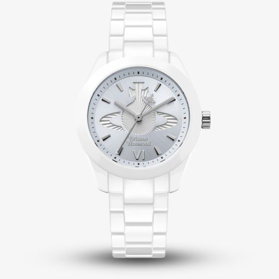 Vivienne Westwood Ladies Fenchurch Ceramica Blue Dial Watch VV358LBLWH