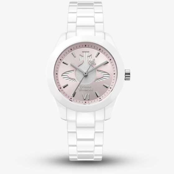 Vivienne Westwood Ladies Fenchurch Ceramica Pink Dial Watch VV358LPKWH