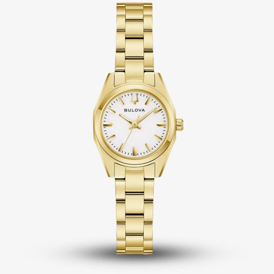 Bulova Ladies Surveyor Gold Tone Bracelet Watch 97L190