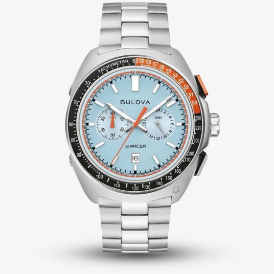 Bulova Racer Light Blue Chronograph Watch 98B432