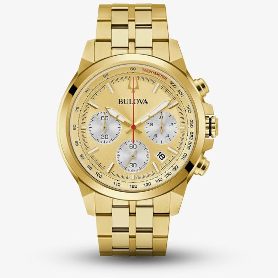 Bulova Mens Classic Gold Tone Chronograph Watch 97B217