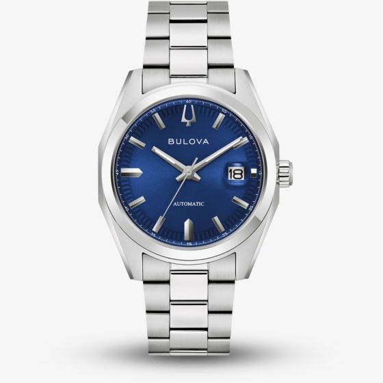 Bulova Mens Surveyor Automatic Blue Dial Watch 96B436