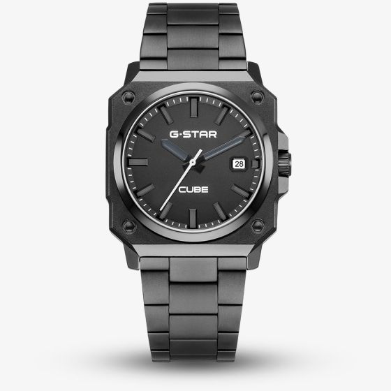G-STAR Mens Cube Black Bracelet Watch GSW.508.06