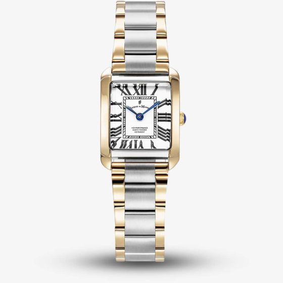 Jacques du Manoir Ladies Emily White Dial Two Tone Bracelet Watch JWL04403