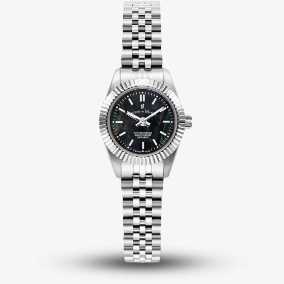 Jacques du Manoir Ladies Mini Inspiration Black Mother Of Pearl Dial Bracelet Watch JWL05101
