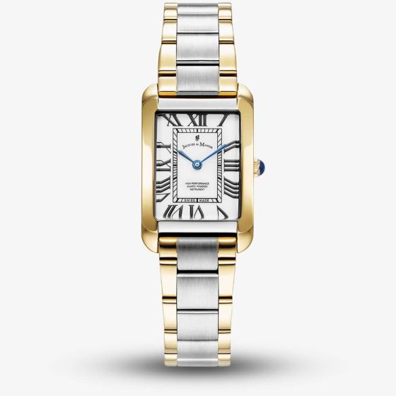 Jacques du Manoir Ladies Emily White Dial Two Tone Bracelet Watch JWL05803