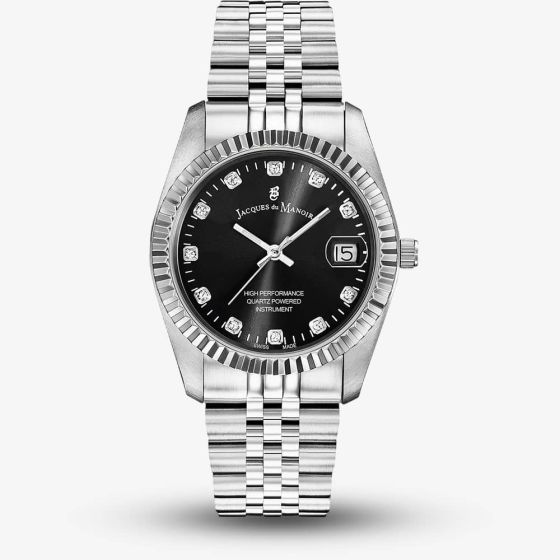 Jacques du Manoir Ladies Inspiration Elegance Black Dial Bracelet Watch NRO.05