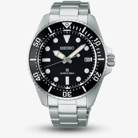 Seiko Mens Prospex Solar Divers Black Watch SNE597P1