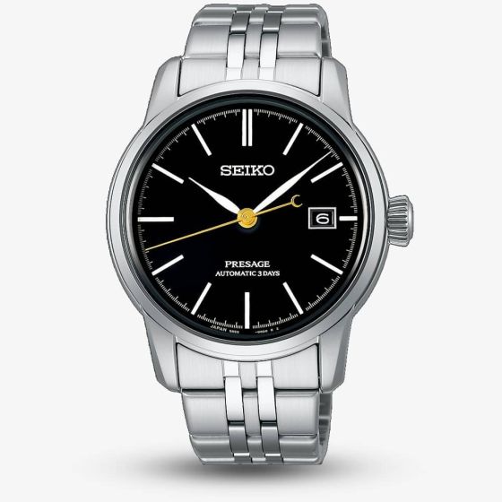 Seiko Mens Presage Deep Black Urushi Lacquer Watch SPB405J1