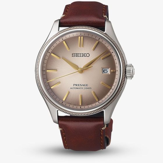 Seiko Mens Limited Edition Presage Classic Shiracha Date Watch SPB529J1