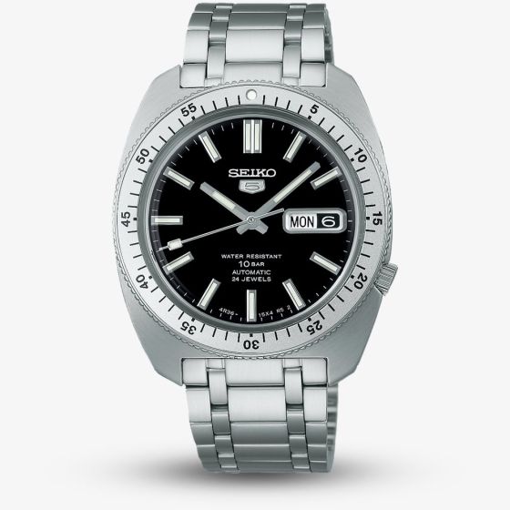 Seiko Mens Limited Edition Gene Kranz Recreation Black Dial Watch SRPL93K1