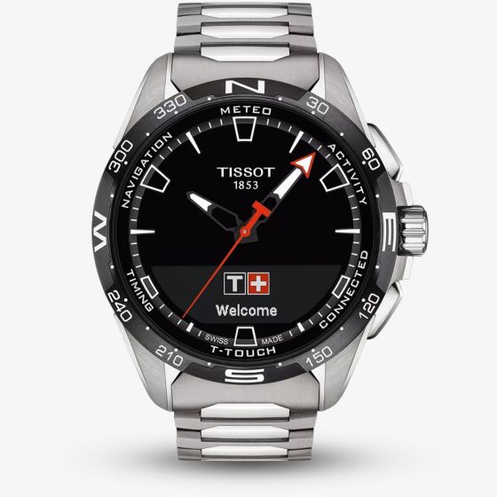 Tissot Mens T-Touch Connect Solar Black Bracelet Smart Watch T121.420.44.051.00