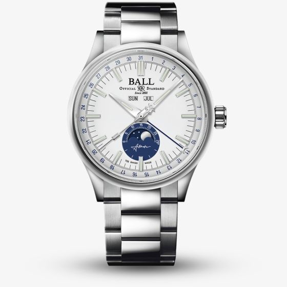 BALL Engineer II Moon Calendar Limited Edition White Watch NM3016C-S1J-WH