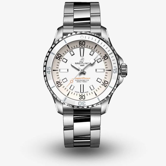 Breitling Ladies Superocean Automatic 36 White Dial & Stainless Steel Strap Watch A17377211A1A1