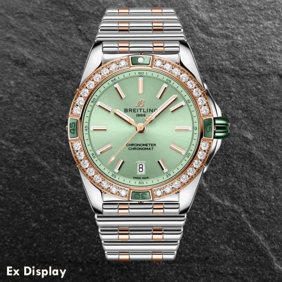 Ex-Display Breitling Super Chronomat Automatic 38 Light Green Watch U17356531L1U1