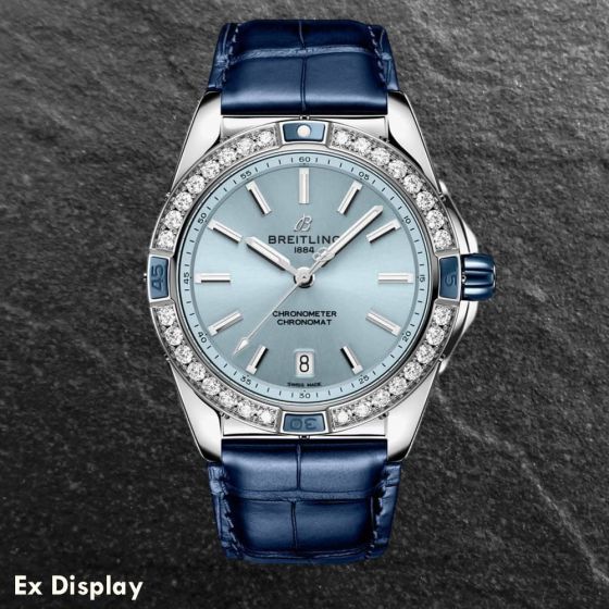 Ex-Display Breitling Super Chronomat Automatic 38 Blue Watch A17356531C1P1