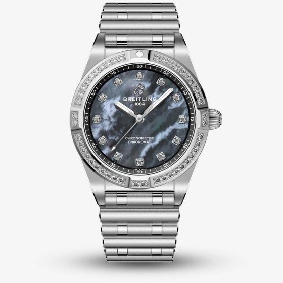 Breitling Chronomat 28 Black Mother Of Pearl Watch A72310531G1A1