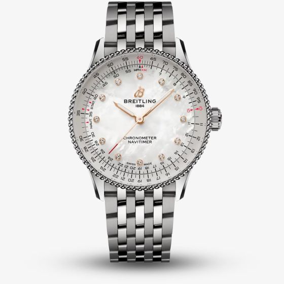 Breitling Ladies Navitimer Automatic 36  Mother Of Pearl Dial Watch A17327211A1A1