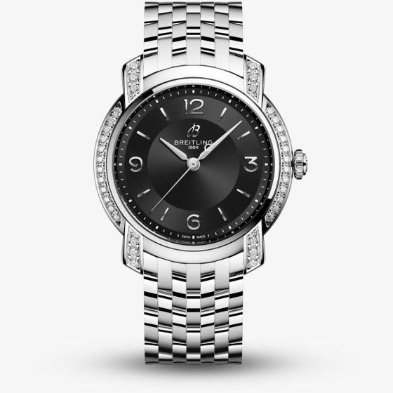 Breitling Ladies Premier 32 Black Diamond Bracelet Watch A77330671B1A1