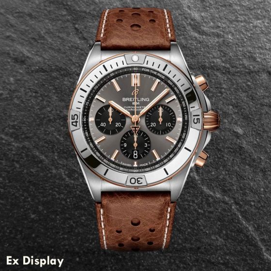 Ex-Display Breitling Chronomat B01 42 Triumph Brown Leather Strap Watch TB0134101M1X1