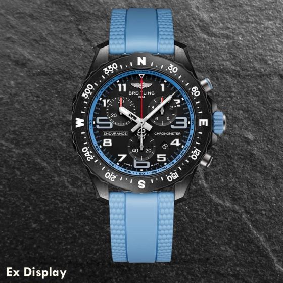 Ex-Display Breitling Endurance Pro 38mm Baby Blue Rubber Watch X83310281B1S1