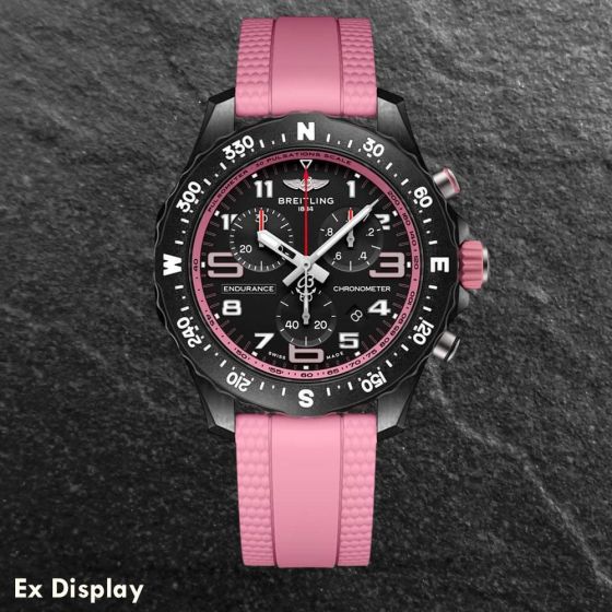 Ex-Display Breitling Endurance Pro 38mm Light Pink Rubber Watch X83310D41B1S1