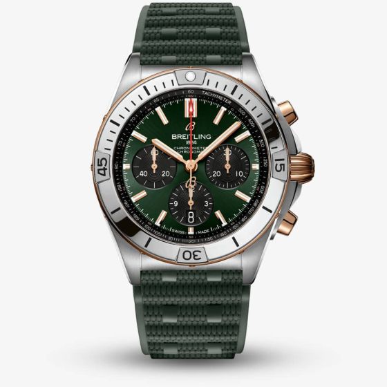 Breitling Chronomat B01 42 Dark Green Rubber Watch UB0134131L1S1