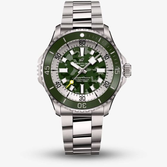 Breitling Superocean Automatic 46 Super Diver Camo Dial Watch E10379D31L1E1