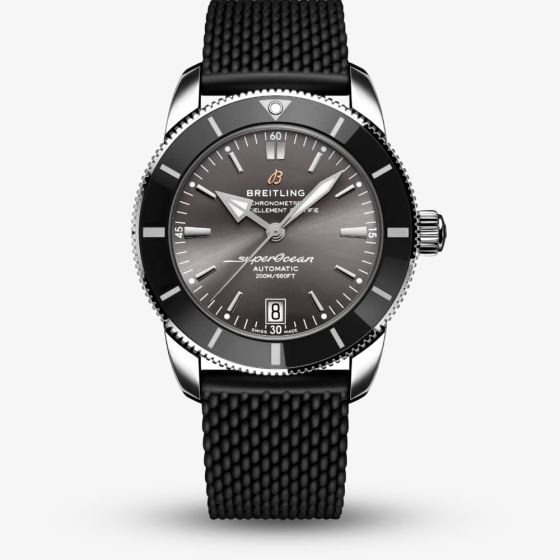 Breitling Mens Superocean Heritage B20 Black Rubber Strap Watch AB20102B1B1S1