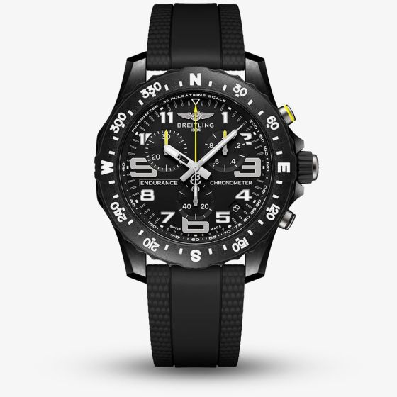 Breitling Mens Endurance Pro 44 Chronograph Black Rubber Strap Watch X82310E51B1S2