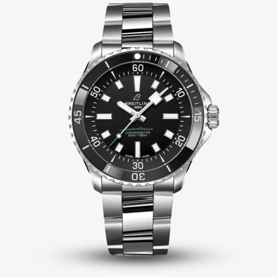 Breitling Mens UK Limited Edition Superocean Automatic 42 Black Dial Bracelet Watch A173751D1B1A1