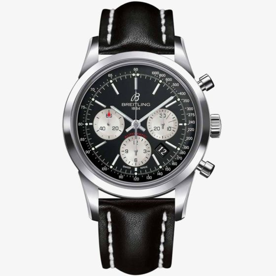 Second Hand Breitling Transocean Automatic Leather Strap Watch 4801013