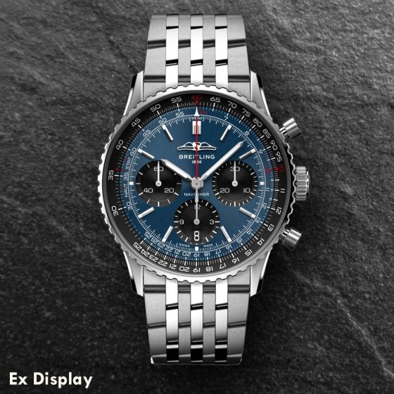 Ex-Display Breitling Mens Navitimer B01 Blue Chronograph 41 Watch AB0139241C1A1