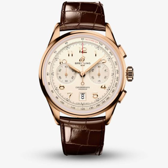 Breitling Mens Premier B01 Chronograph 18k Watch RB0145371G1P1