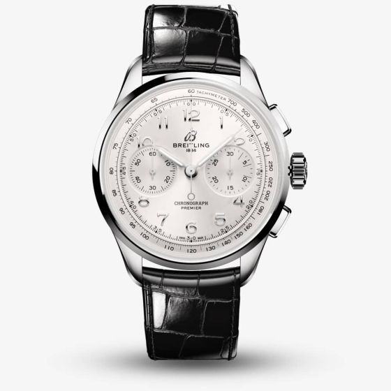 Breitling Mens Premier BO9 Chronograph White Dial Watch AB0930371G1P1