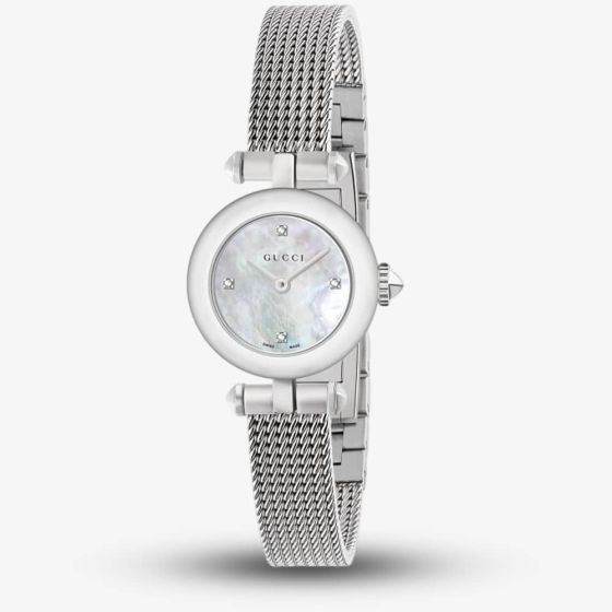 Gucci Diamantissima Mother Of Pearl Diamond Dot Dial Watch YA141512