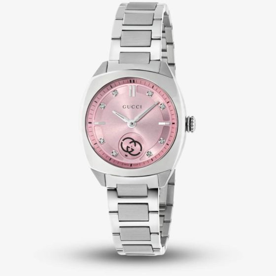 Gucci Interlocking Diamond & Pink Watch YA142511