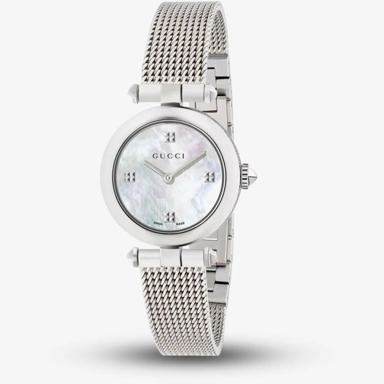 Gucci Ladies Diamantissima Mother Of Pearl Watch YA141504