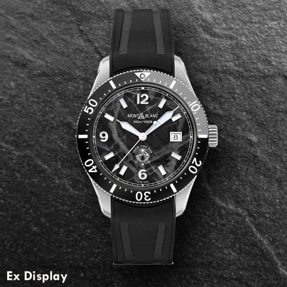 Ex-Display Montblanc Mens 1858 Iced Sea Automatic Date Watch 129372