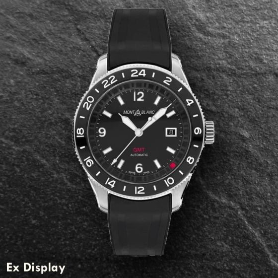 Ex-Display Montblanc Mens 1858 GMT Black Dial Watch 129766