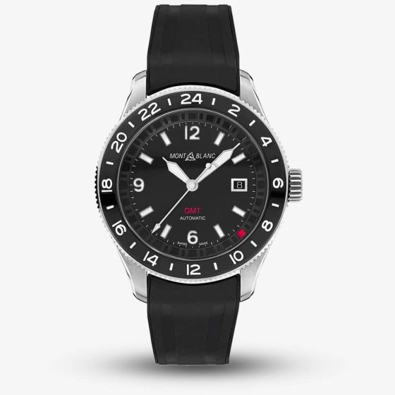 Montblanc Mens 1858 GMT Black Dial Watch 129766