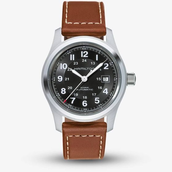 Hamilton Khaki Field Brown Leather Strap Watch H70555533