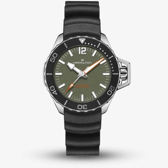 Hamilton Khaki Navy Frogman Black Rubber Watch H77455360