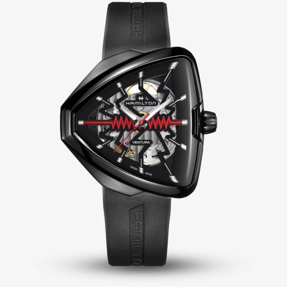 Hamilton Ventura Elvis80 Black Skeleton Watch H24535331