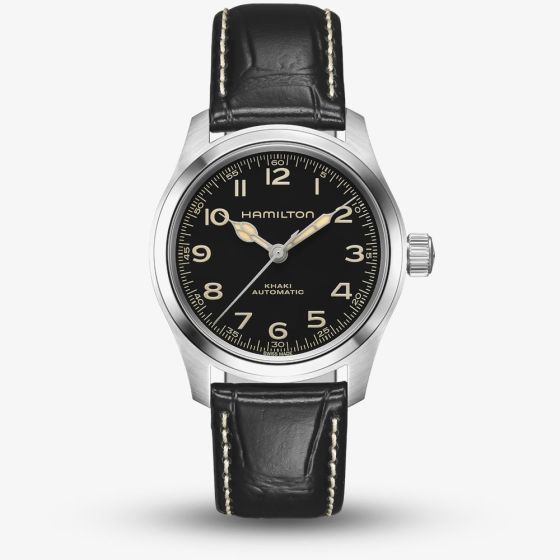Hamilton Khaki Field Murph Black Leather Watch H70405730