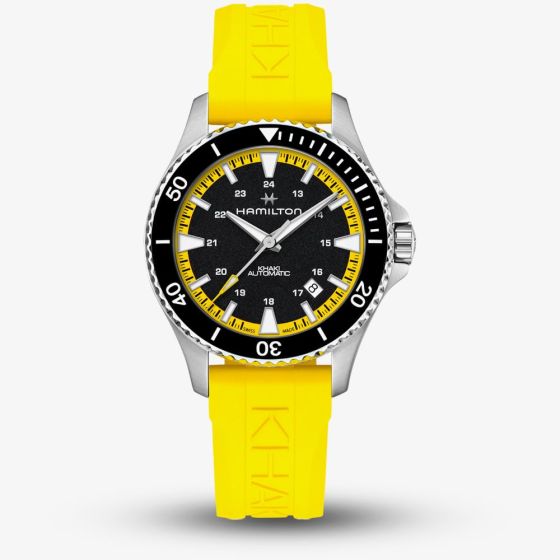 Hamilton Khaki Navy Scuba Automatic Yellow & Black Watch H82395332