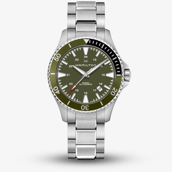 Hamilton Mens Khaki Navy Scuba Automatic Green Dial Watch H82375161