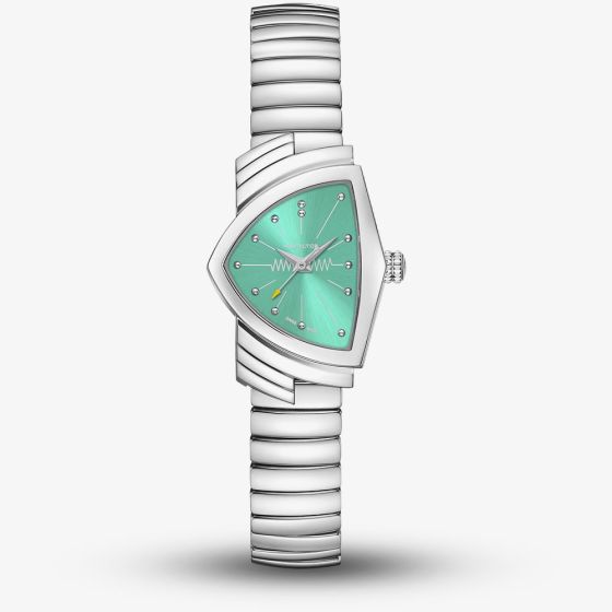 Hamilton Ladies Ventura S Quartz Turquoise Dial Bracelet Watch H24211142