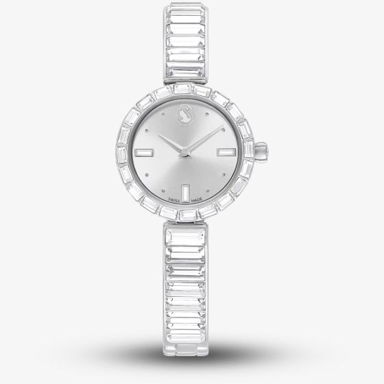 Swarovski Matrix Crystal Silver Tone Bangle Watch 5677487