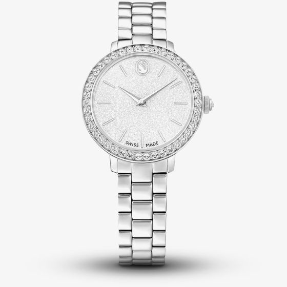 Swarovski Silver Tone White Crystal Set Bracelet Watch 5706182